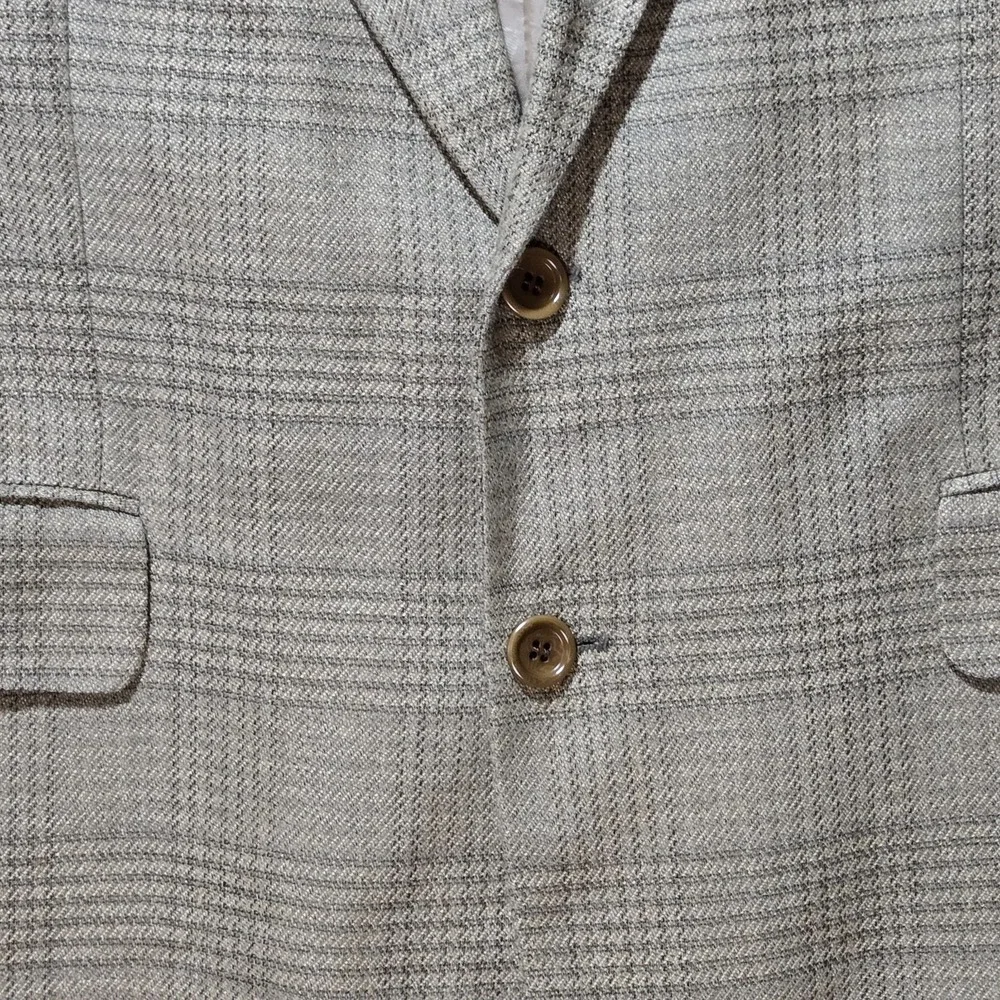 Boss Hugo‎ Boss Corleone Men Size 40S Linen Two Button Sport Coat Windowpane